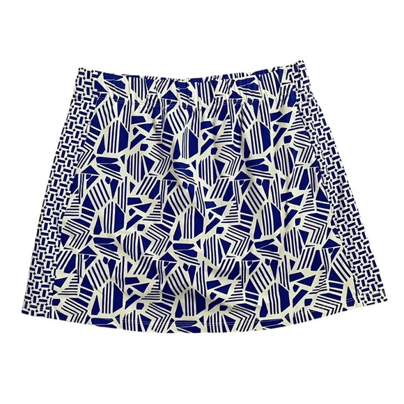 J. McLaughlin Palm Spring Skort Skirt Elastic Waist Pull-On Catalina Cloth Sz M - Picture 1 of 8